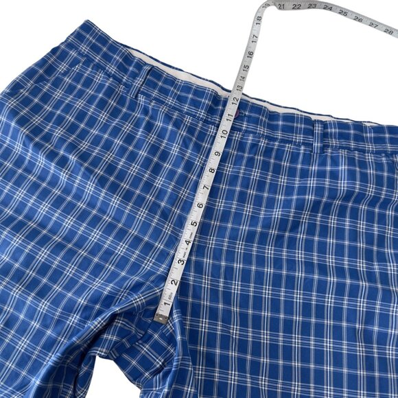 Greg Norman For Tasso Elba Mens Blue Plaid Golf Shorts Size 40 Polyester - Picture 5 of 10